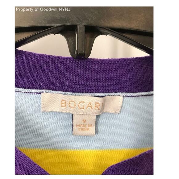 Bogari Rainbow Pride Silk Blend Cardigan Sweater with Bow - Size Small - Picture 2 of 3